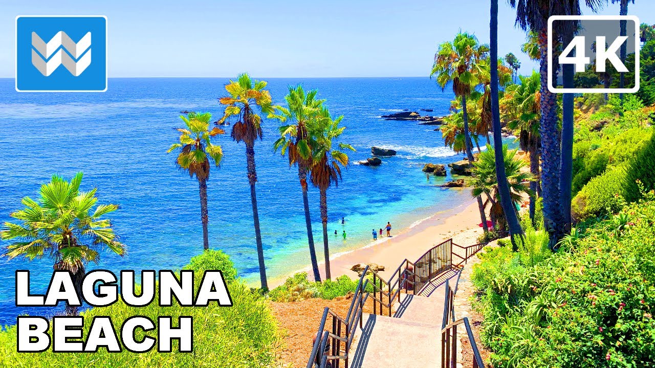 [4K] Laguna Beach - Heisler Park in Orange County, California USA - Scenic Walking Tour  🎧