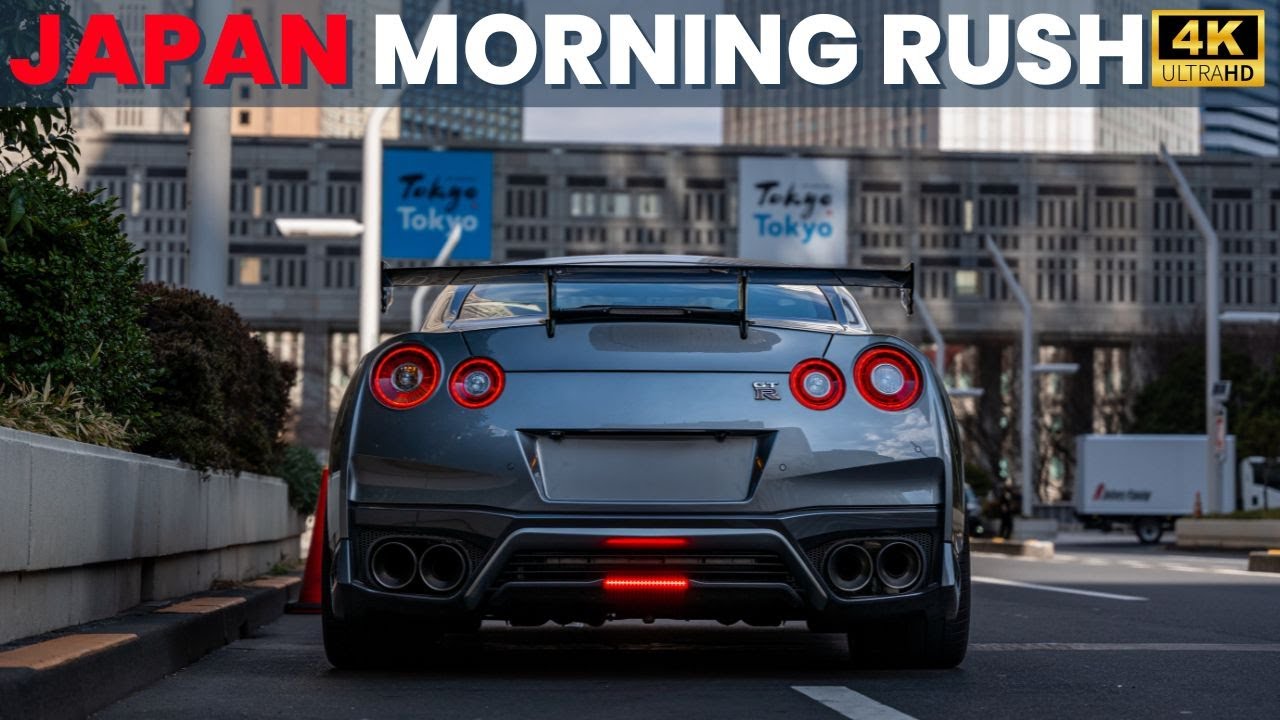 Nissan GT-R Japan Morning Rush Highway POV Drive - ASMR | No Music | No Voice | 4K HDR