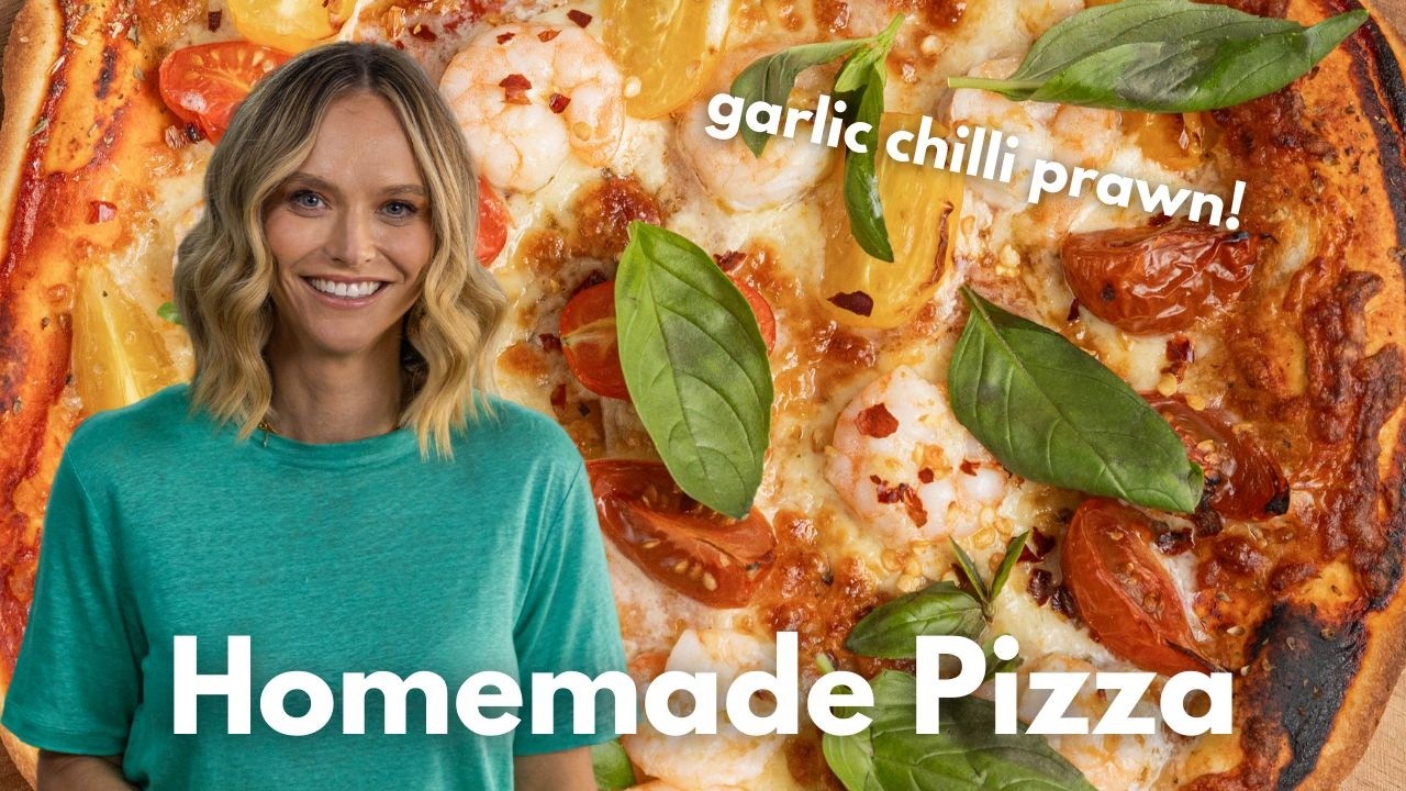 30-Minute Homemade Pizza with Garlic Prawns