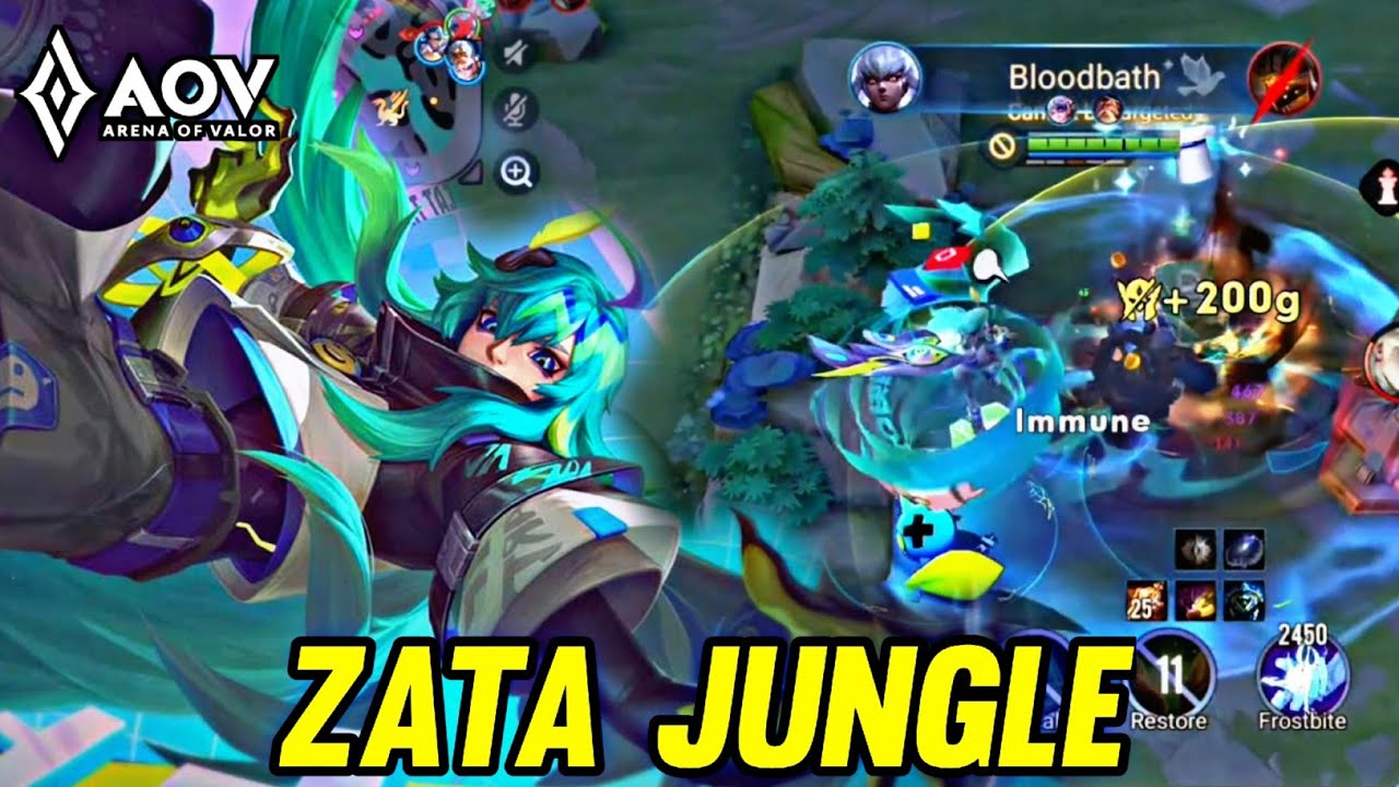 AOV : ZATA GAMEPLAY | IN JUNGLE - ARENA OF VALOR LIENQUANMOBILE ROV