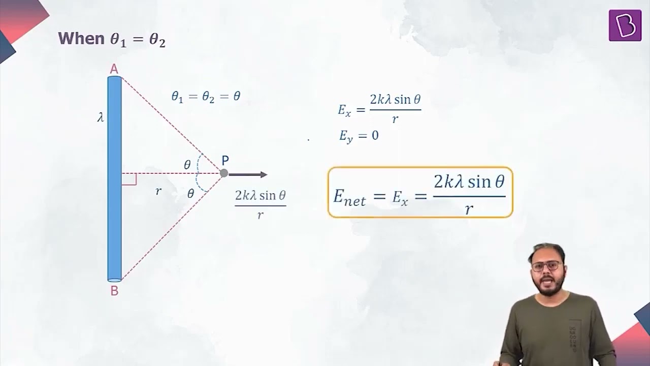 Electric Field due to Uniformly Charged Rod || Part 4 || Electrostatics || Physics || JEE || NEET ||