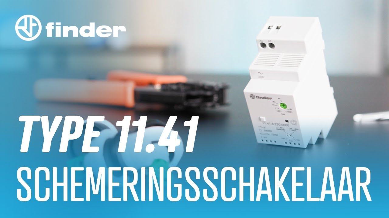 Finder 11.41 Schemeringsschakelaar - Aansluiten & instellen