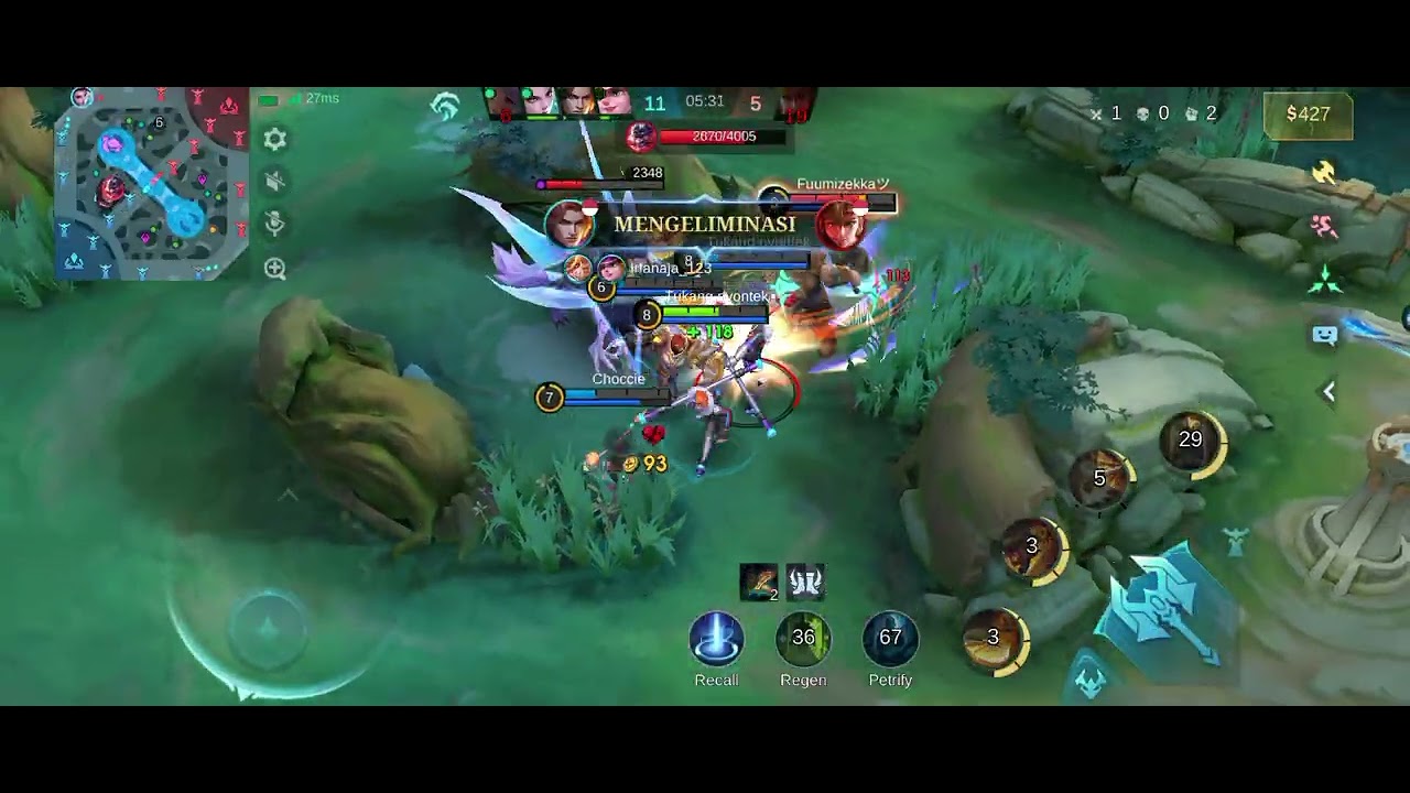 Musuhnya main potong main sabar mobile legends 
