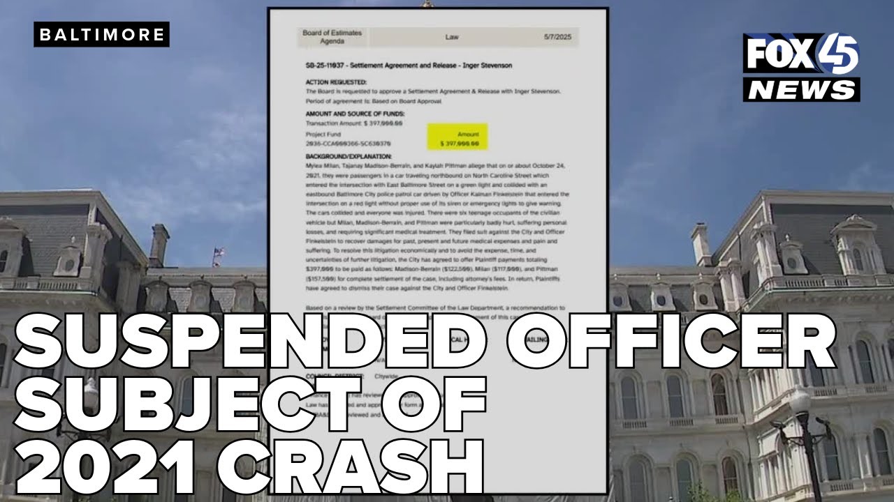 Suspended BPD officer in federal extortion case subject of 2021 crash, $400K city payout