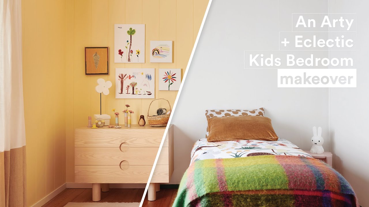 Before + After: An Arty + Eclectic Kids Bedroom Transformation