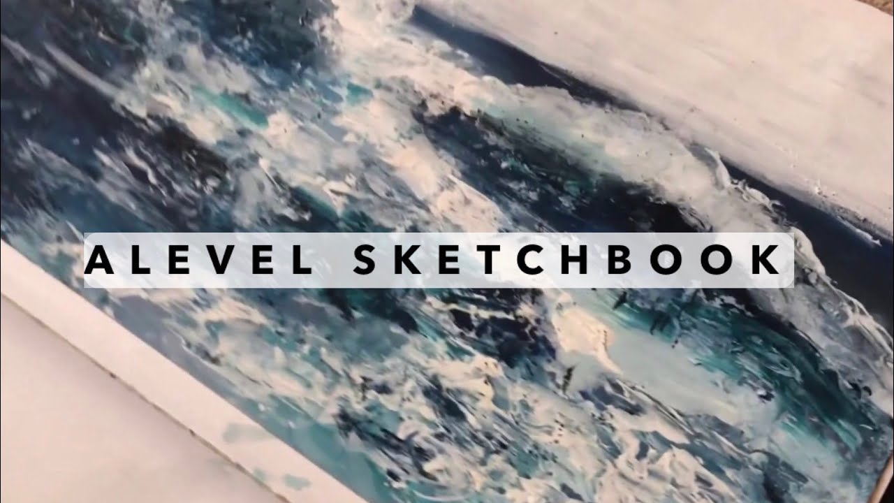 A* A-LEVEL Art sketchbook- landscapes (A2 coursework)