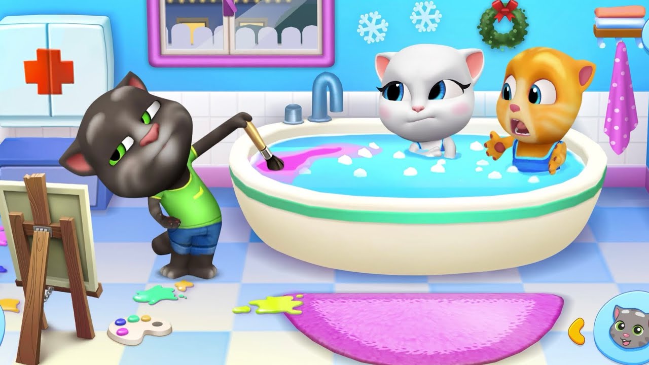 My Talking Tom Friends (iOS, Android) Gameplay Walkthrough (Outfit7) - HD | Mini Games