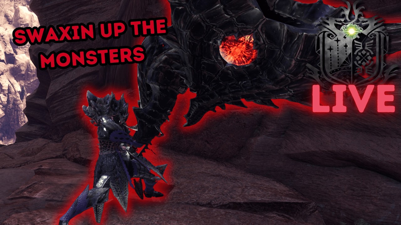 🔴Live - (Fullscreen) MHWorld 1400% Challenge Day 108 - Swaxin Up Monsters - Open PC Lobby ID in Chat