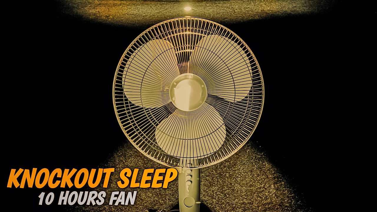 KNOCKOUT SLEEP 💤 Fan White Noise | 10 Hours Dark Screen