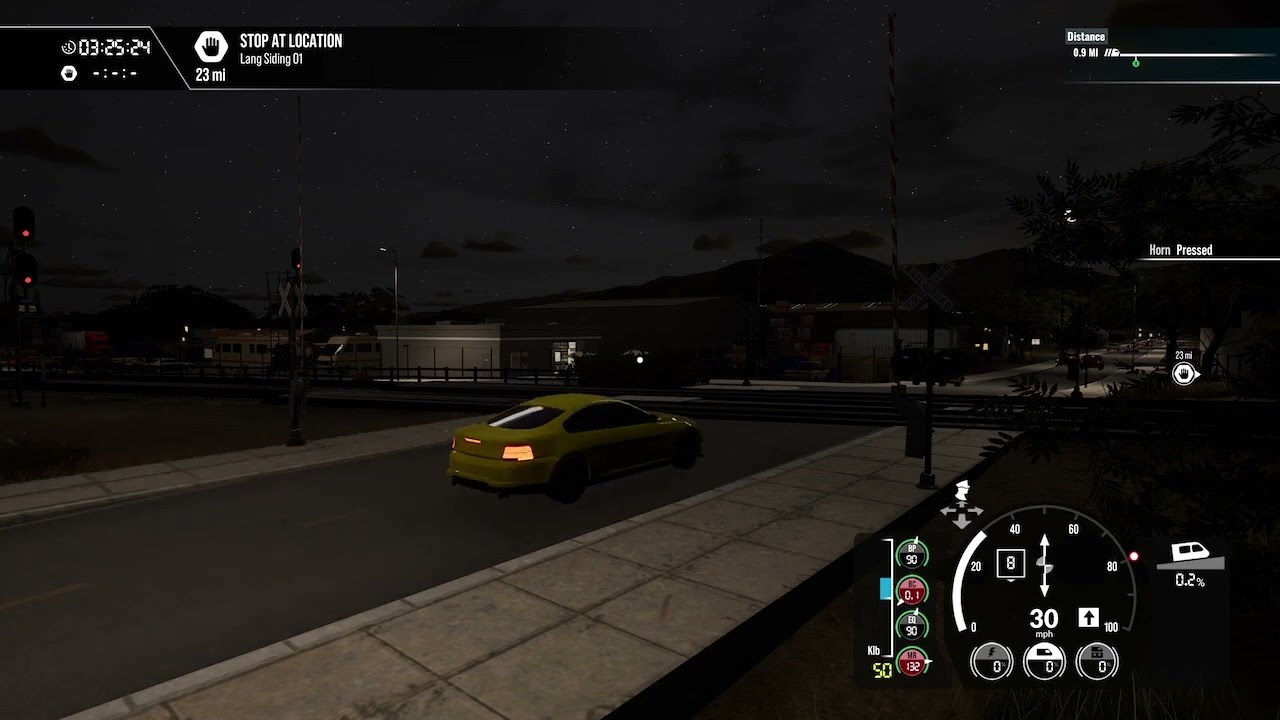 Train sim world: 4 BNSF freight train passing by the railroad tracks at 3am in the morning