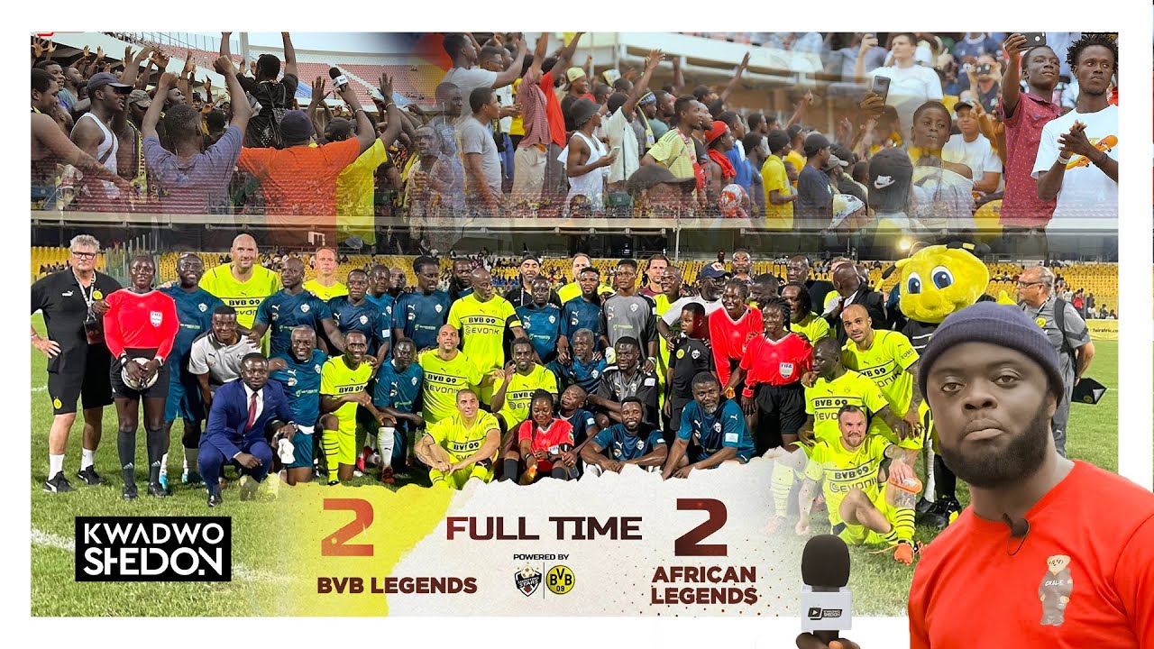 BVB Legends Vs African Legends, I Was At The Stadium To Bring You Guys Updates🇬🇭🔥🔥🔥🔥
