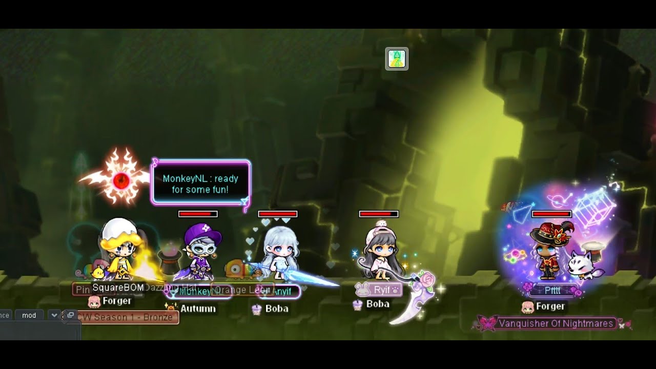 Weekly bossing with maple friends