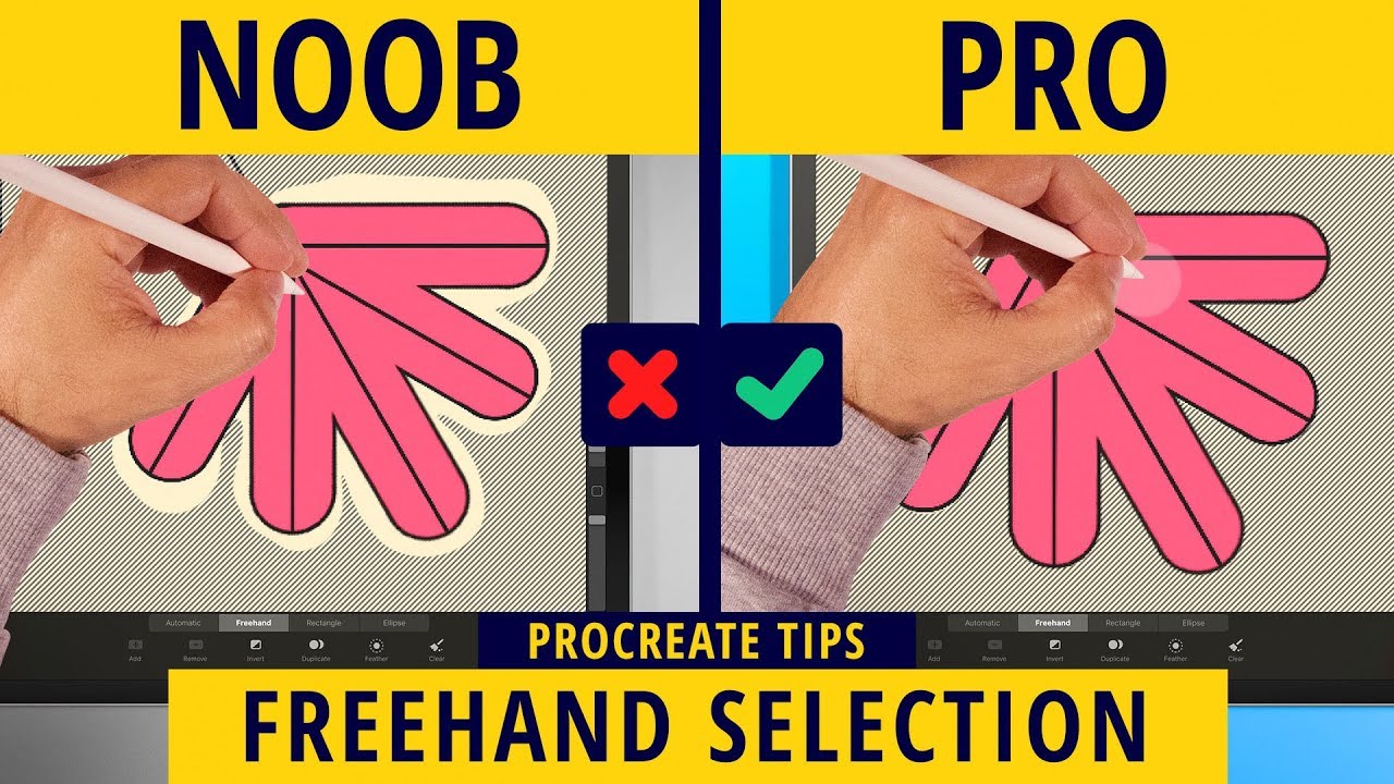 Как использовать инструмент выделения от руки в Procreate — Советы по Procreate