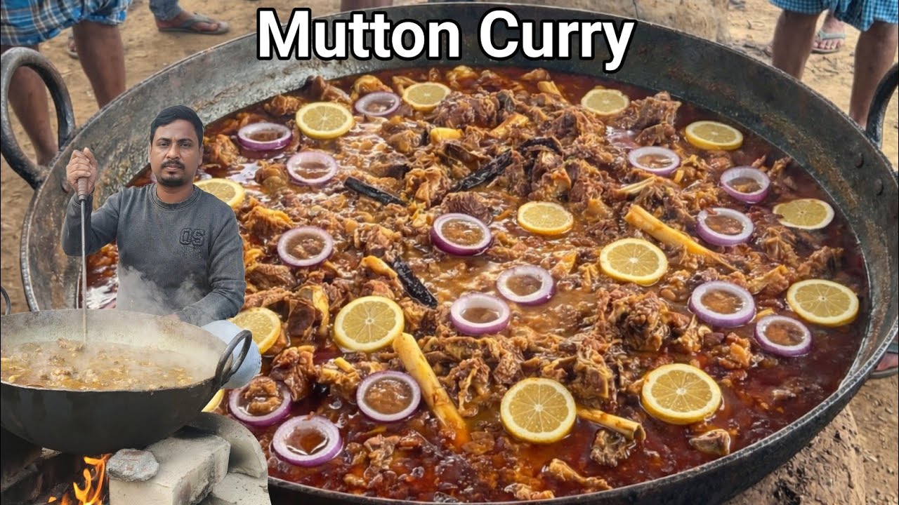 গোটা খাসি কেটে অনেক মানুষের খাওয়া দাওয়া 🔥 | Village Style Big Mutton Feast