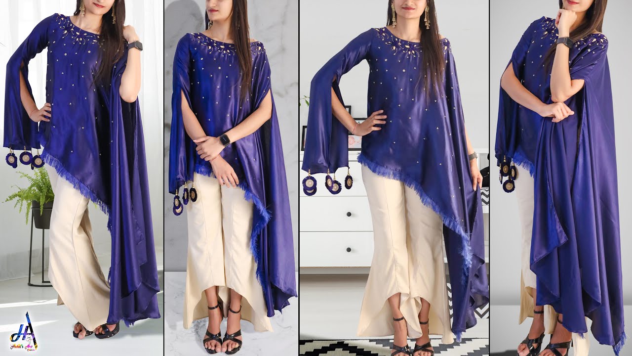 Fancy Girls Outfits!!.. Party Wear/Wedding Wear Designer Dresses Cutting & Stitching With Embroidery
