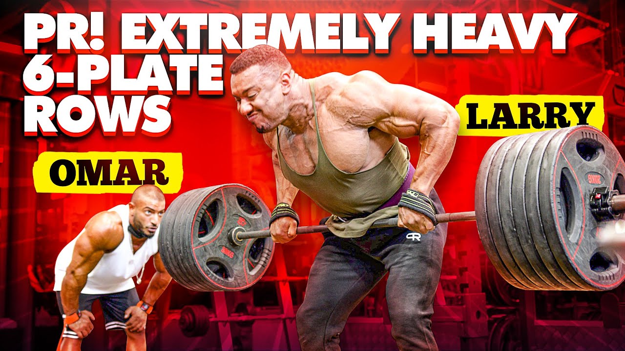 PR! EXTREMELY HEAVY 6-PLATE BARBELL ROWS!