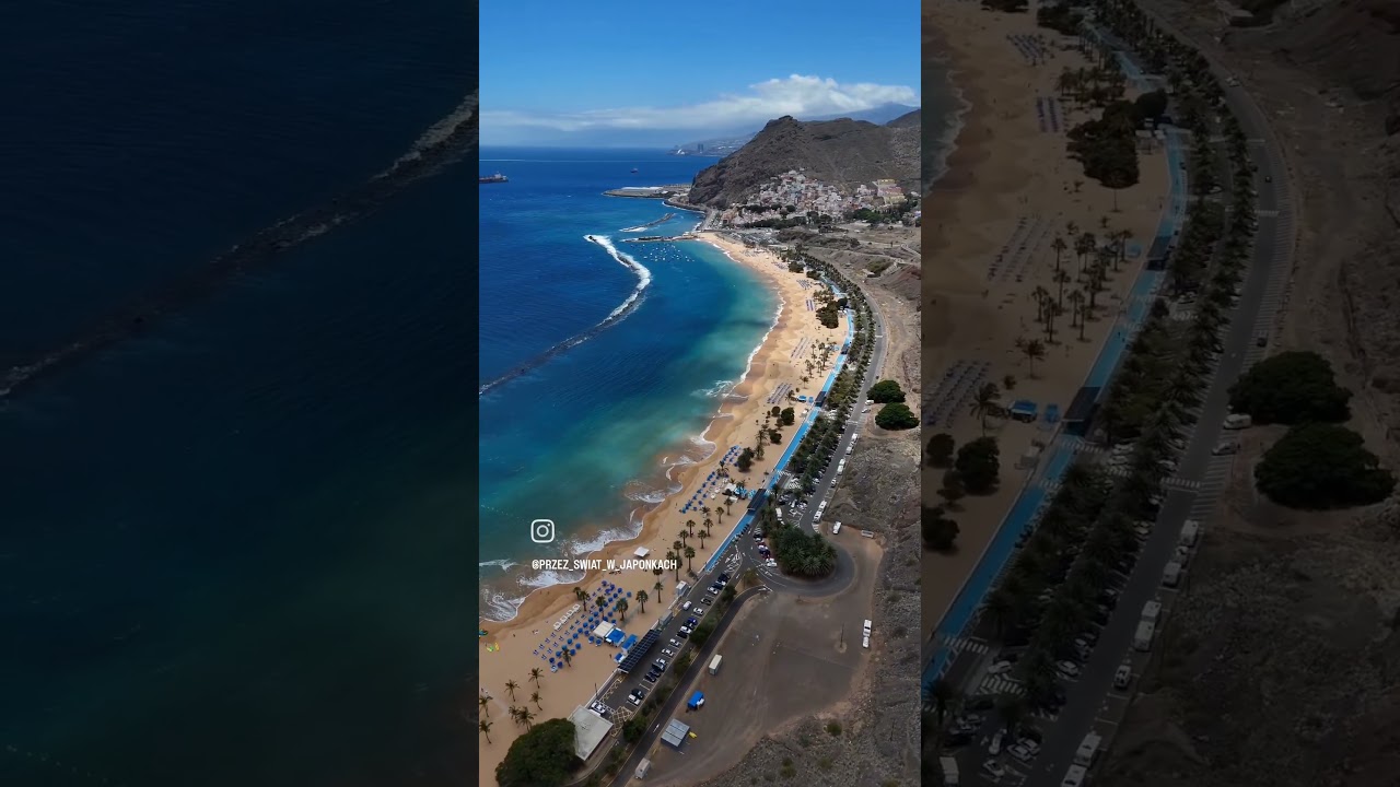 Playa de las Teresitas jedna z najładniejszych i najbardziej poczt&oacute;wkowych plaż na Teneryfie ✅