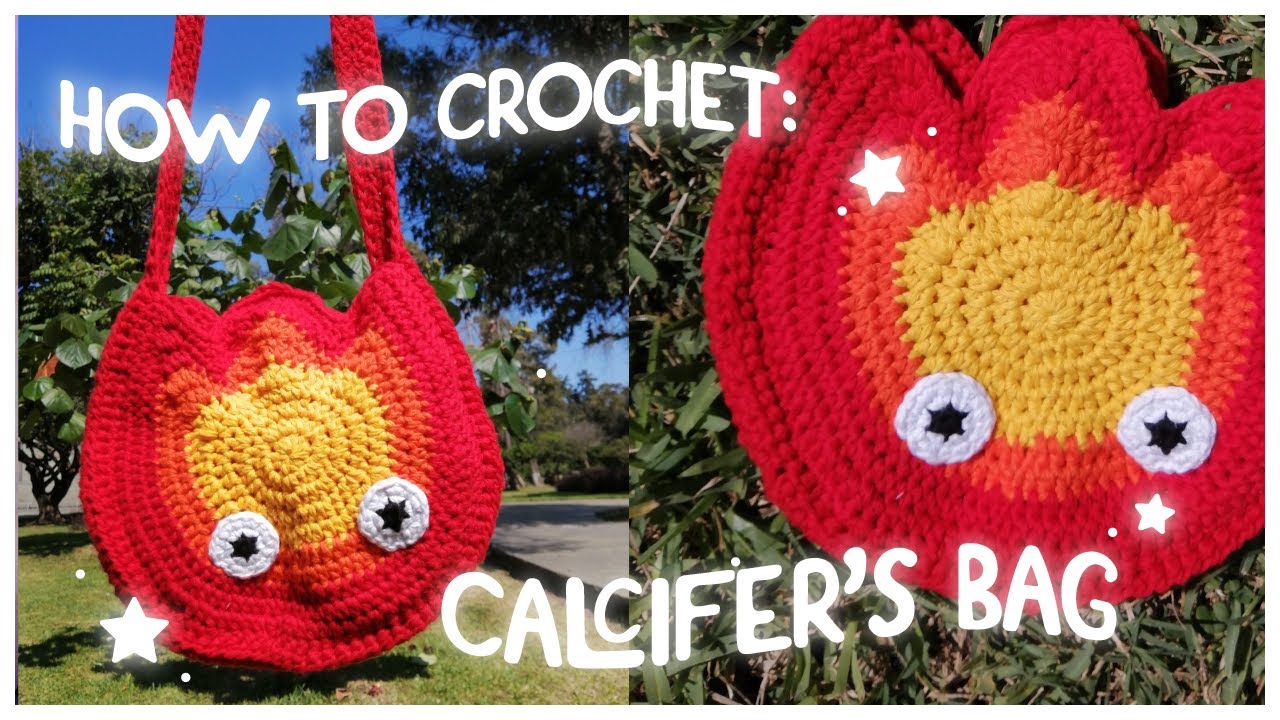 ❝How to crochet Calcifer’s Bag 🔥 from Howl’s Moving Castle | Tutorial pt.1 ❞ ENG/ESP sub