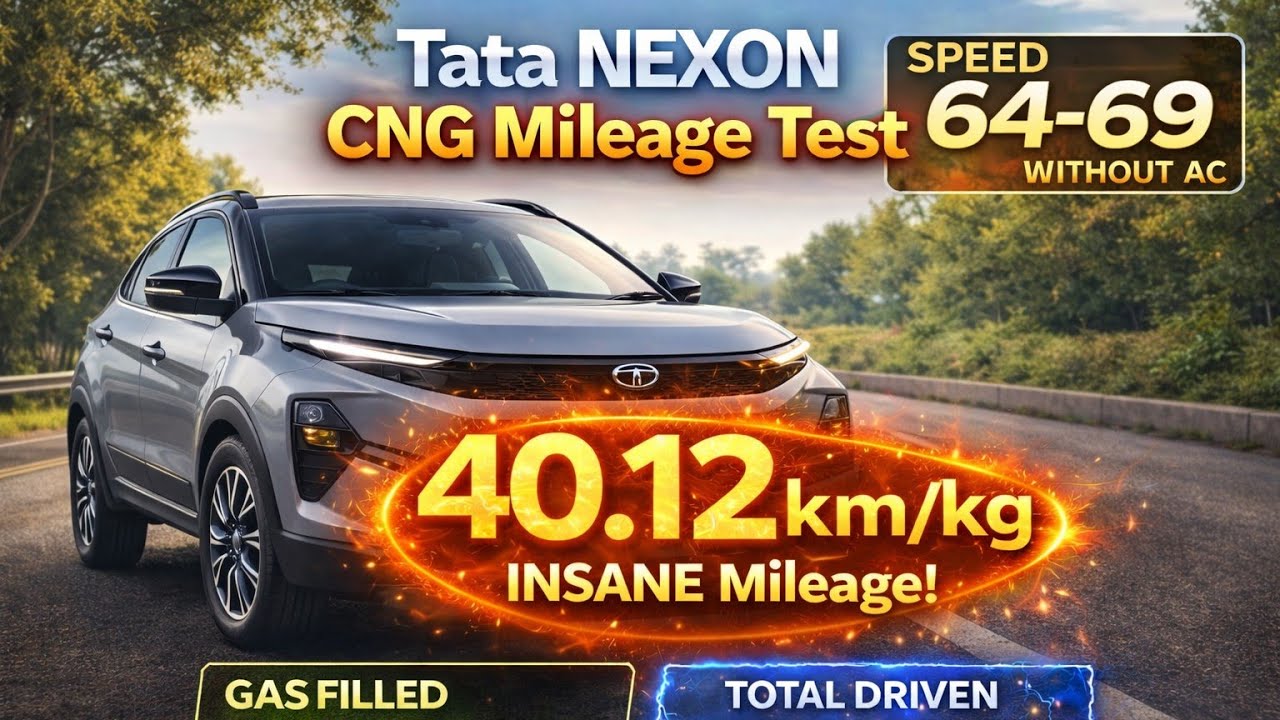 Tata Nexon CNG Mileage | 40.12 km/kg Without AC &ndash; Unbelievable! #nexon #tata #tatanexon #tatamotors