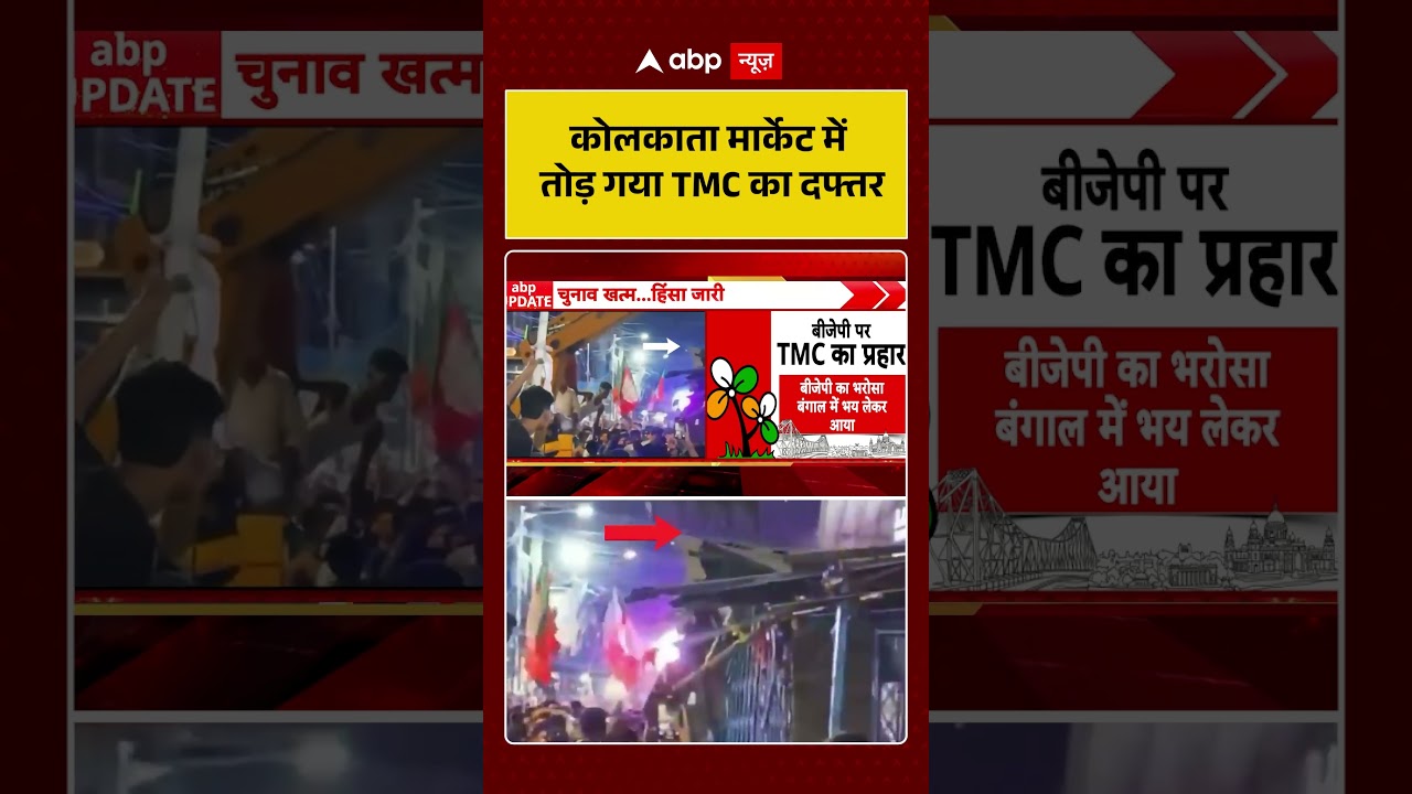 Bengal Election Results: कोलकाता मार्केट में तोड़ गया TMC का दफ्तर | #bjpvstmc | #shorts