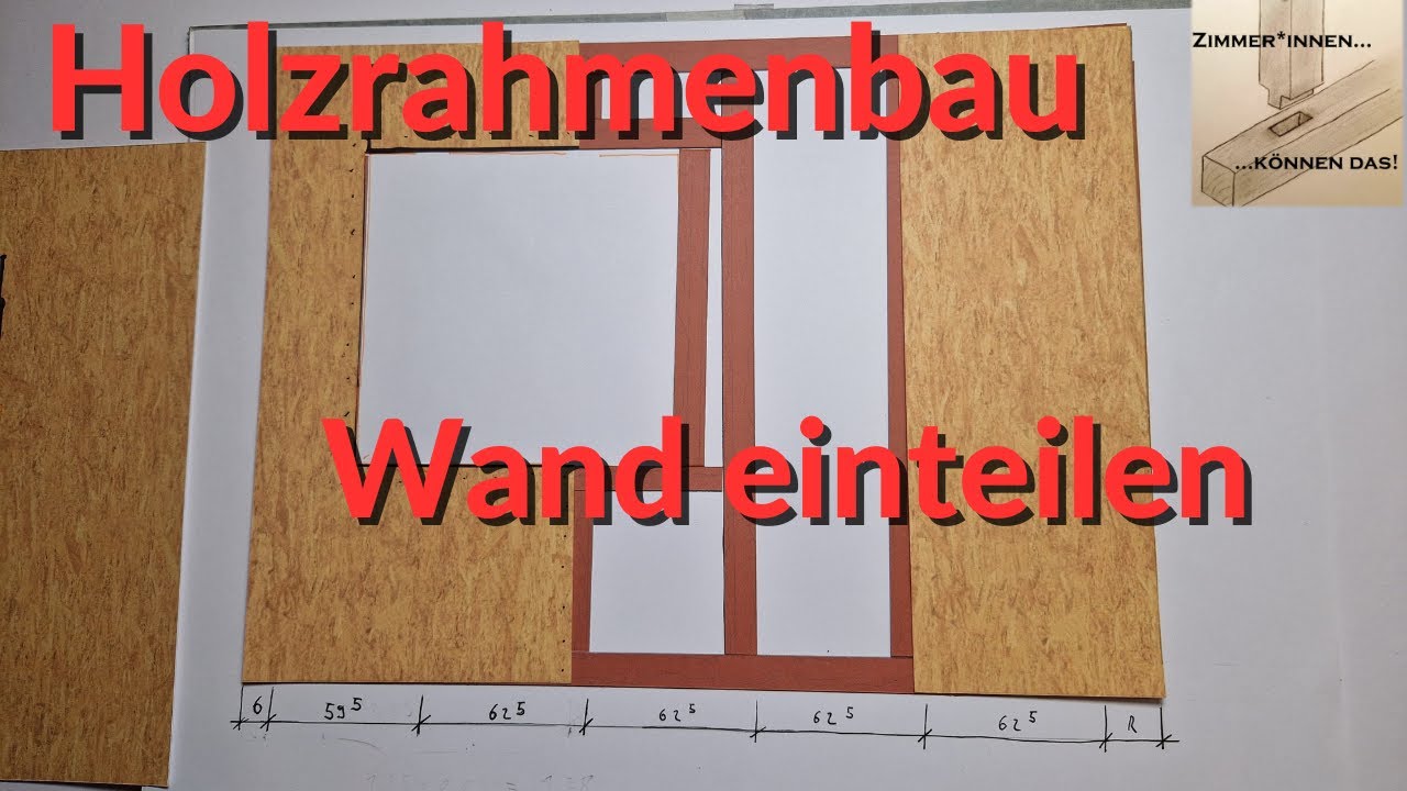 Einteilen einer Holzrahmenbauwand
