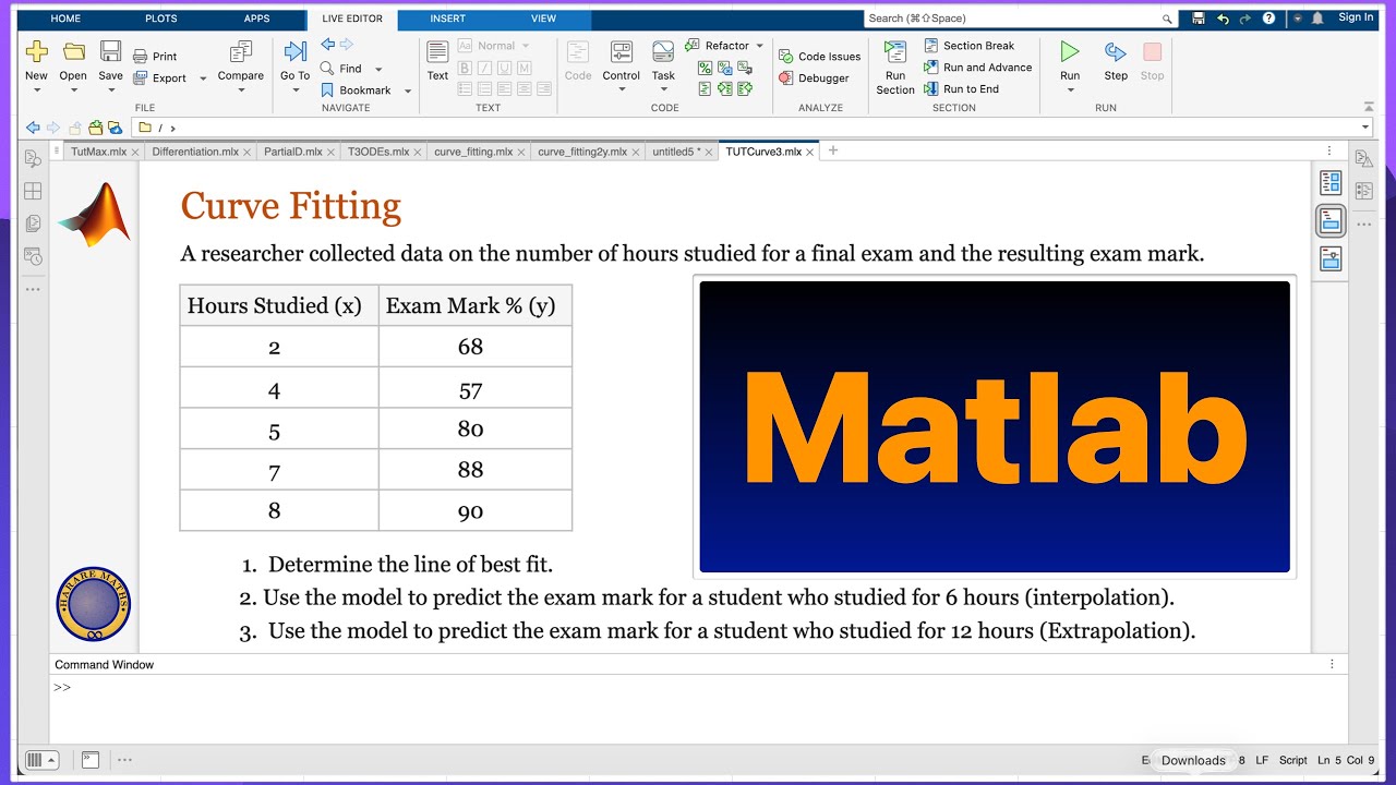 Matlab | Подгонка кривой | Пример 3