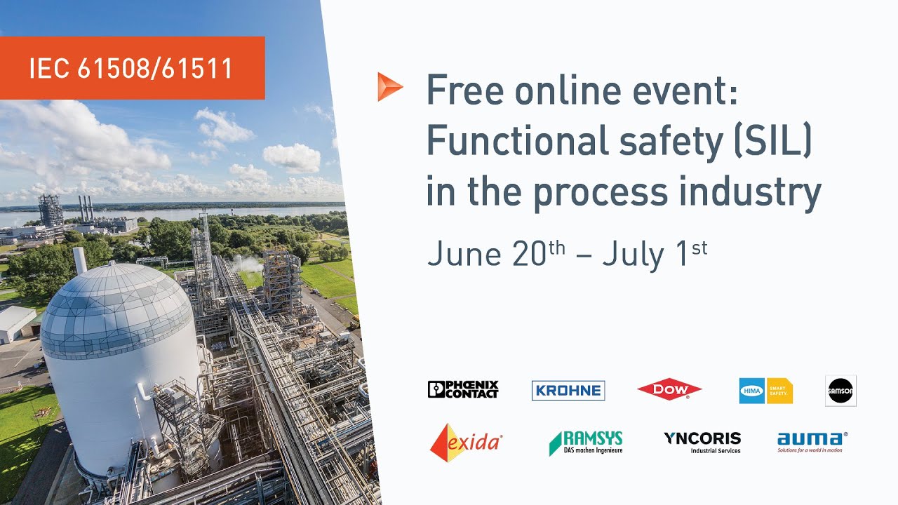 Functional safety (SIL) in the process industry | KROHNE Academy | June 20th to July 1st 2022