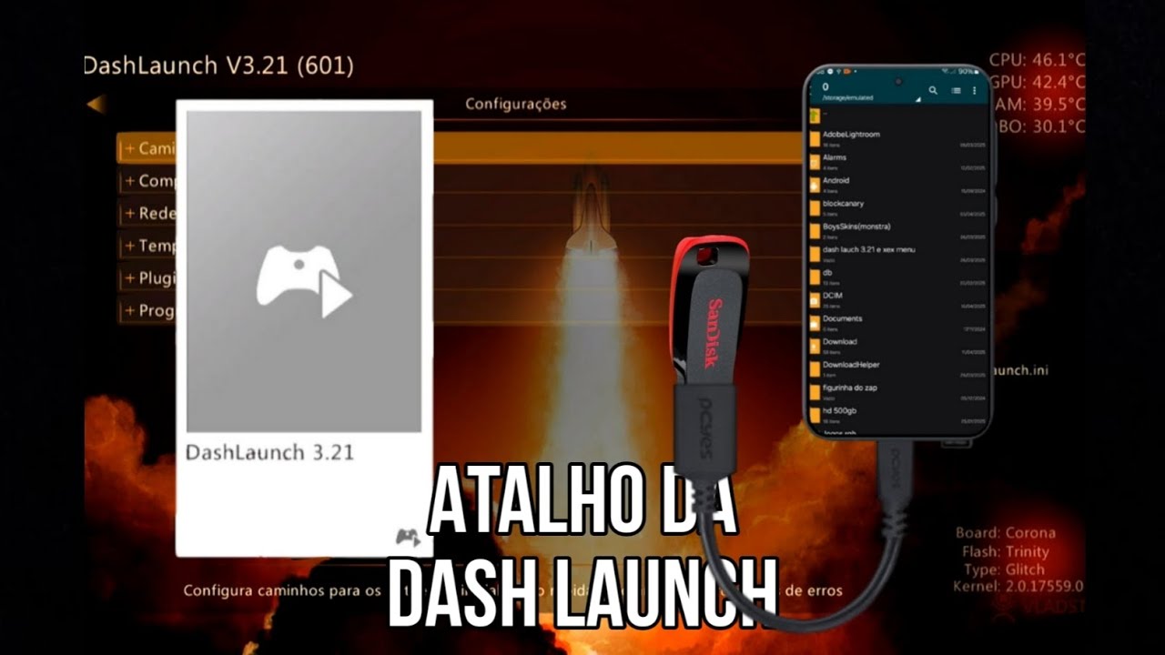 Como Colocar Atalho Para Entrar na Dash Launch 3.21 No Xbox Rgh (Pelo Celular)