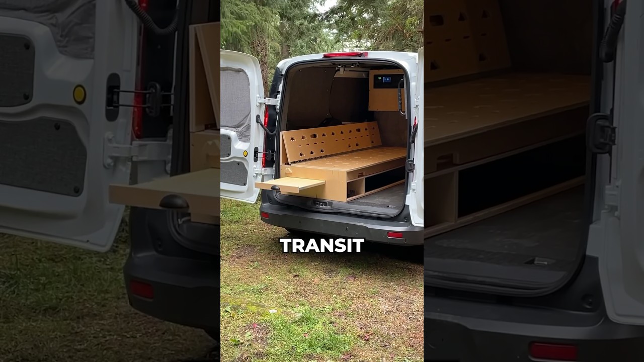 This Ford Transit Connect campervan conversion is decked out with amazing transforming furniture 🤩