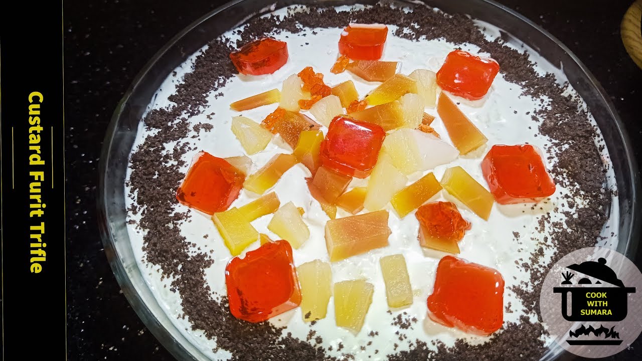 Custard Fruit Trifle Recipe (Cook With Sumara)