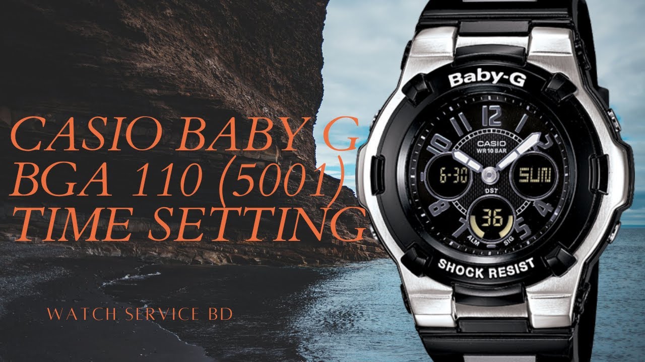 casio Baby G BGA-110 Time setting tutorial #watchservicebd