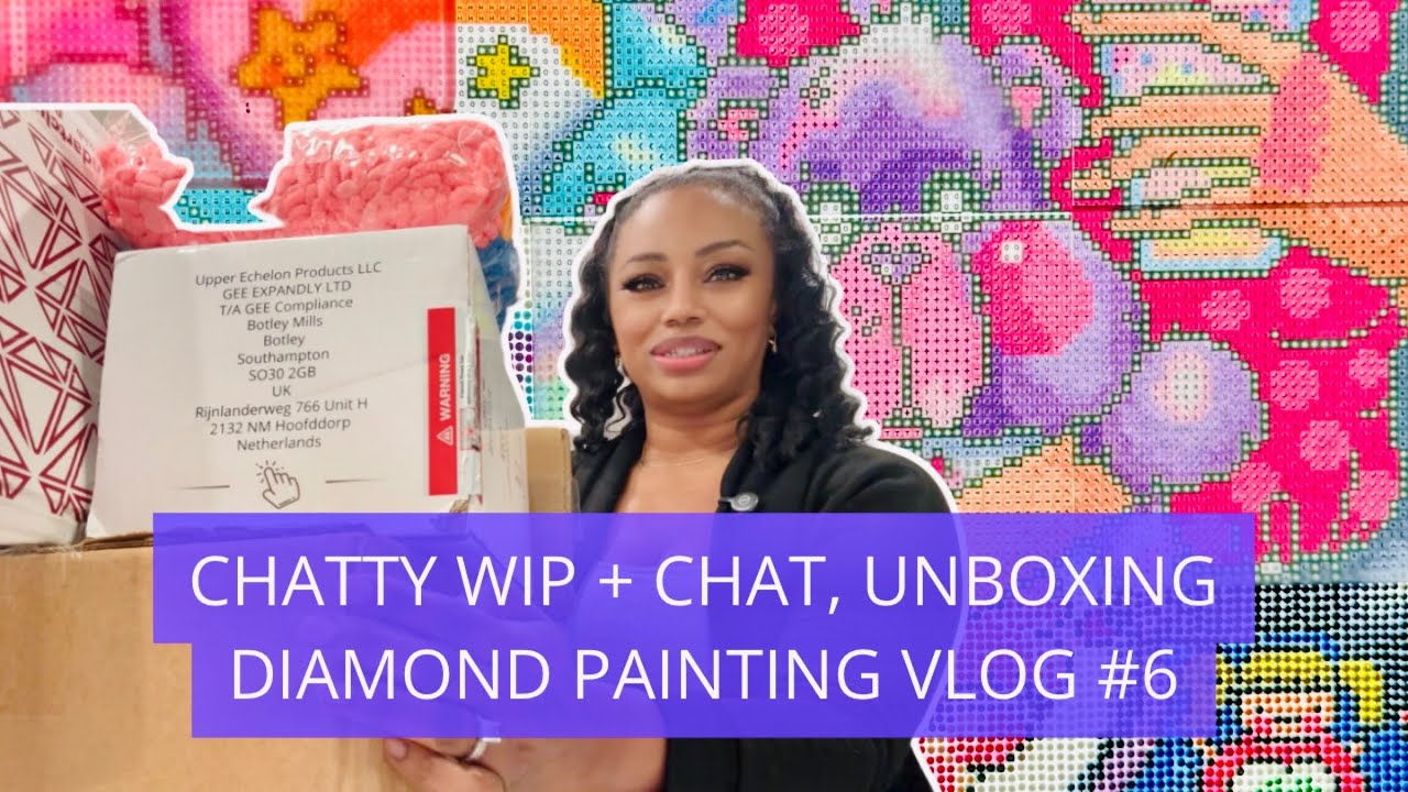 Diamond Painting Vlog 6 | WIP & CHAT as This Sparkly Art Come To Life!