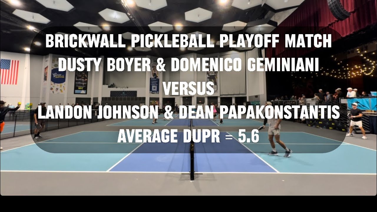 Brickwall Pickleball Tournament Playoff- Average DUPR 5.6 