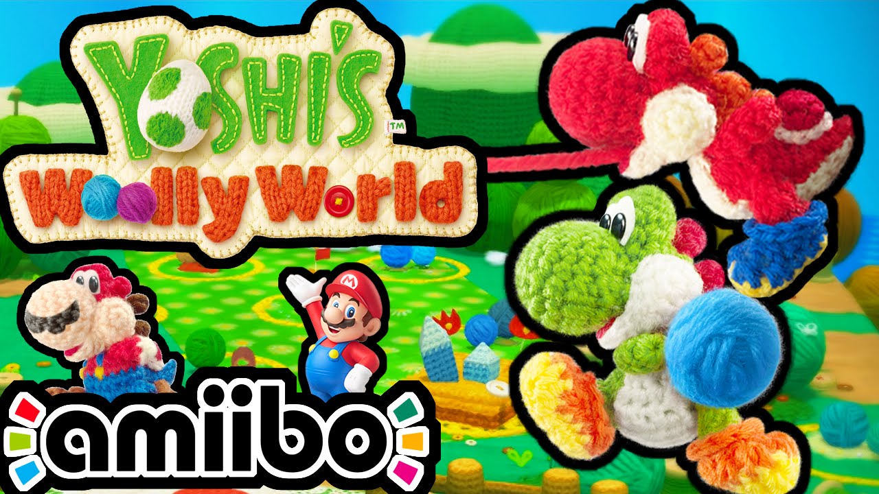 Yoshi’s Woolly World PART 1 Gameplay Walkthrough 2 Player Co-Op (World 1 - Mario Amiibo) Wii U