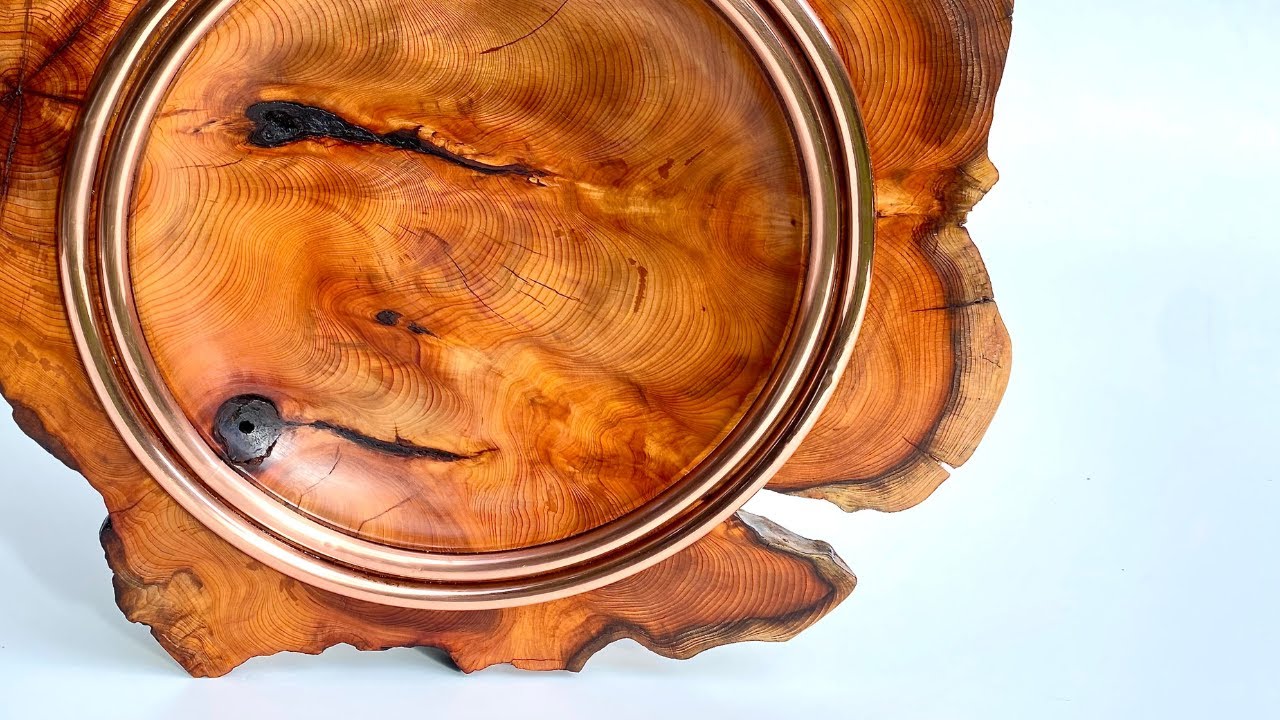 Wood Turning - End grain Yew platter 