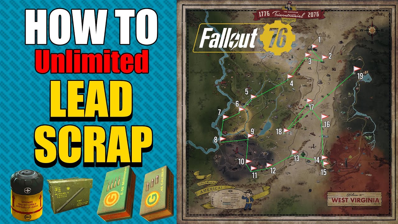 The Best Locations To Farm Unlimited Amount Of Lead Scrap! | Fallout 76 2021
