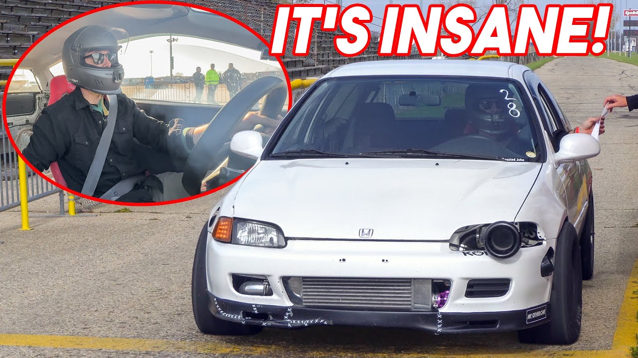 My Civic's First Drag Race with it's Fully Built LS VTEC Engine (MPH RECORD)