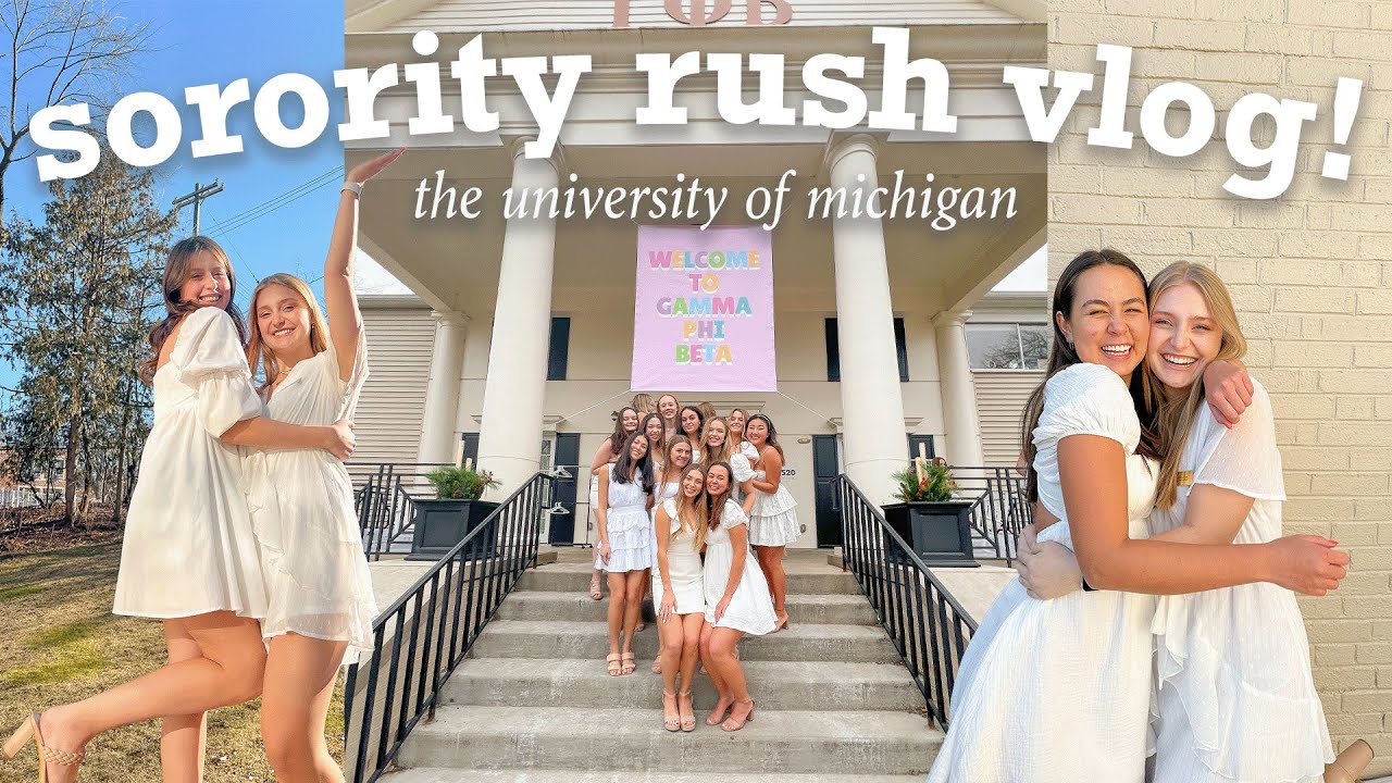 SORORITY RECRUITMENT VLOG 🎀 rush week at the University of Michigan | Gamma Phi Beta