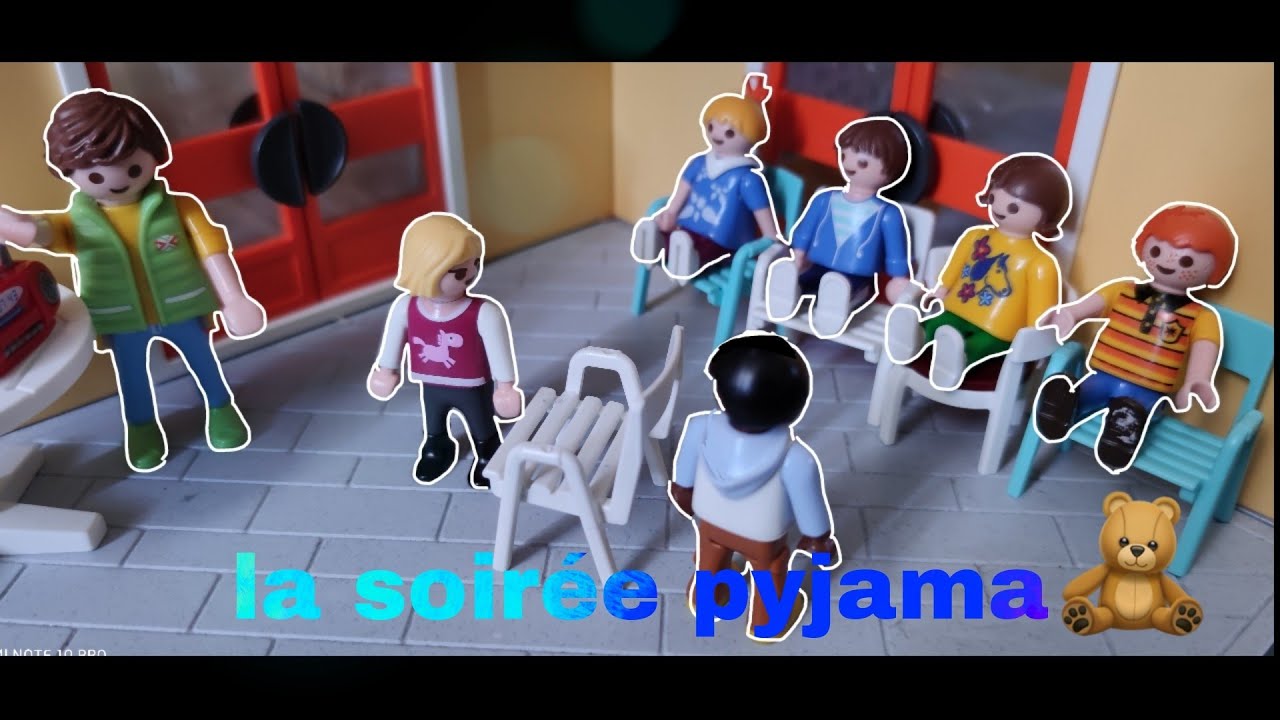 Histoire playmobil-la soirée pyjama, 1/2 la famille Bertrand