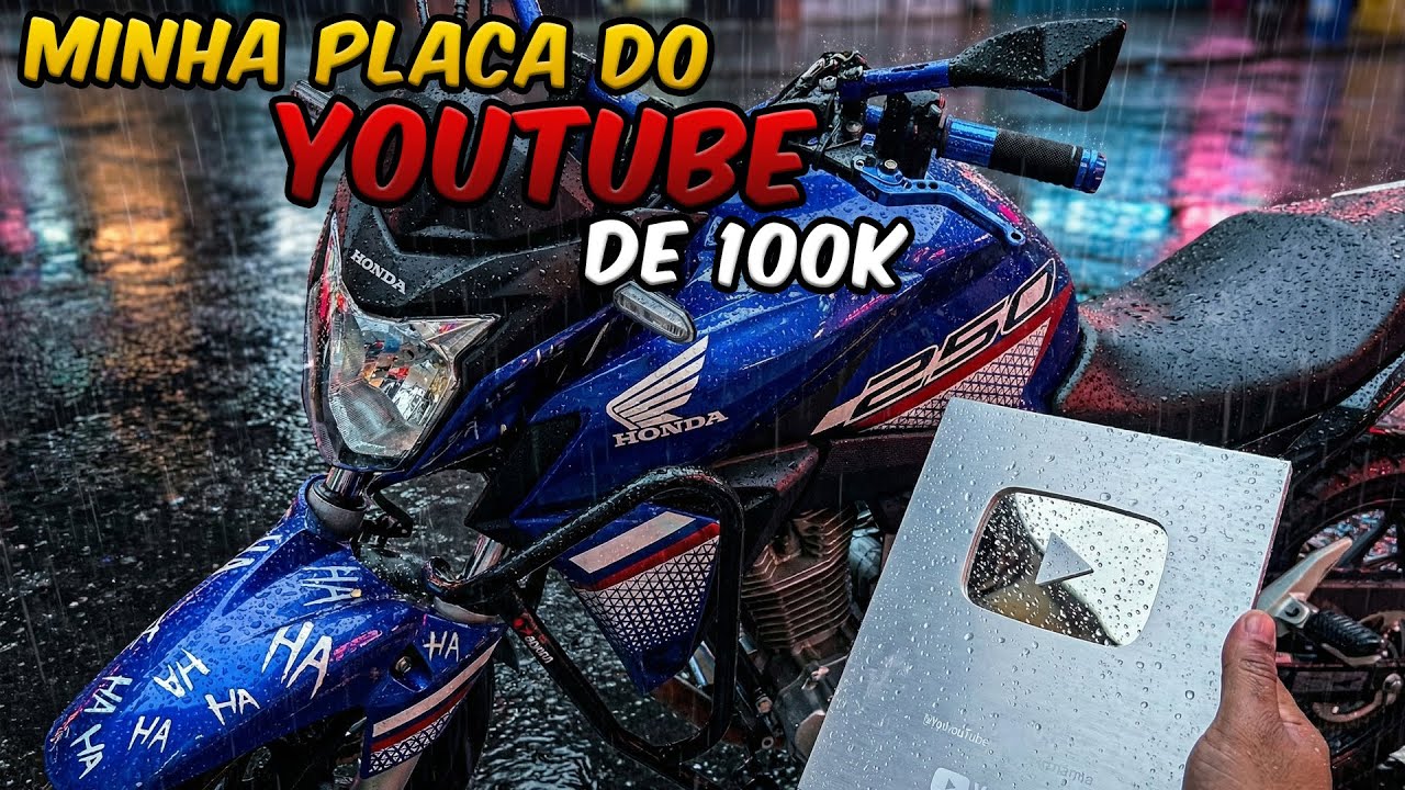 MINHA PLACA DE 100MIL INSCRITOS DO CK MOTOVLOGUER CHEGOU ! #motovlogs #ckmotovlogs