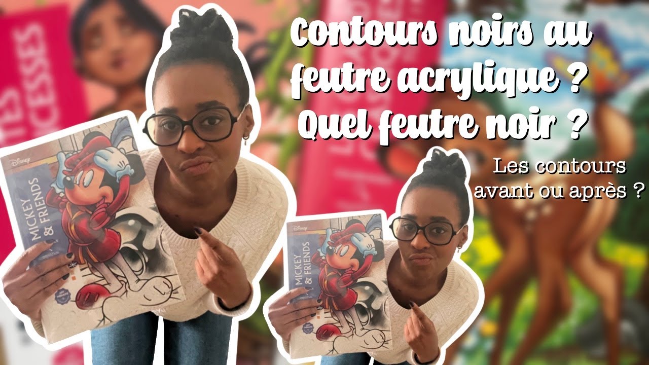 Contours noirs au feutre acrylique dans vos tomes de coloriage mystère. Quel Feutre noir choisir ?