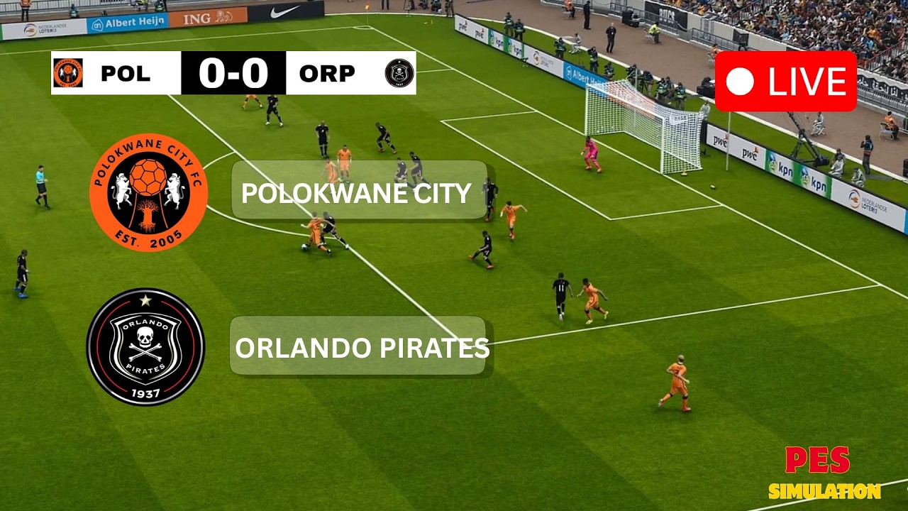🔴Orlando Pirates VS Polokwane City | Betway Premiership 25/26 | PES 21 Simulation Gameplay