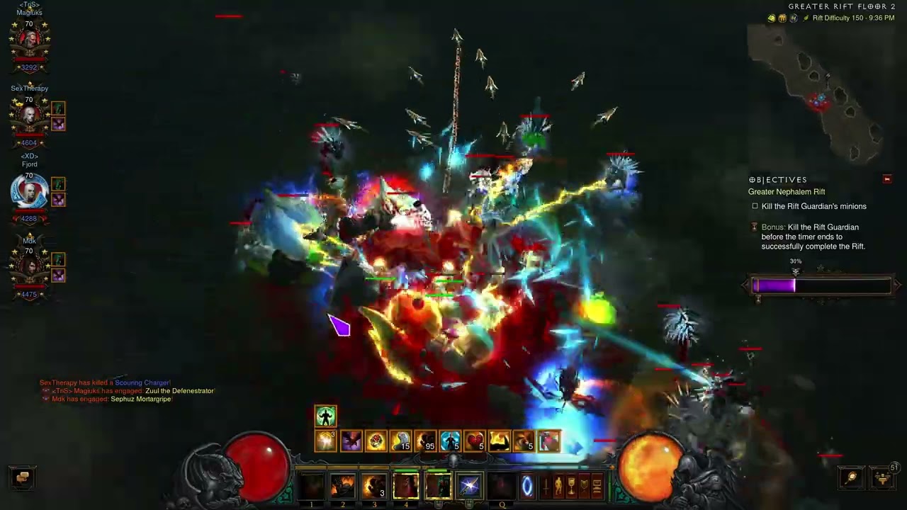 [Diablo 3] Season 37 GR 150 4p zbarb 1:19
