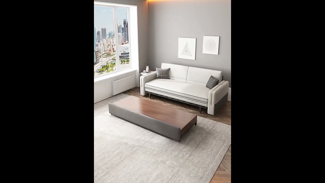 kursi sofa plus bisa menjadi tempat tidur dengan desain warna eklusive sederhana