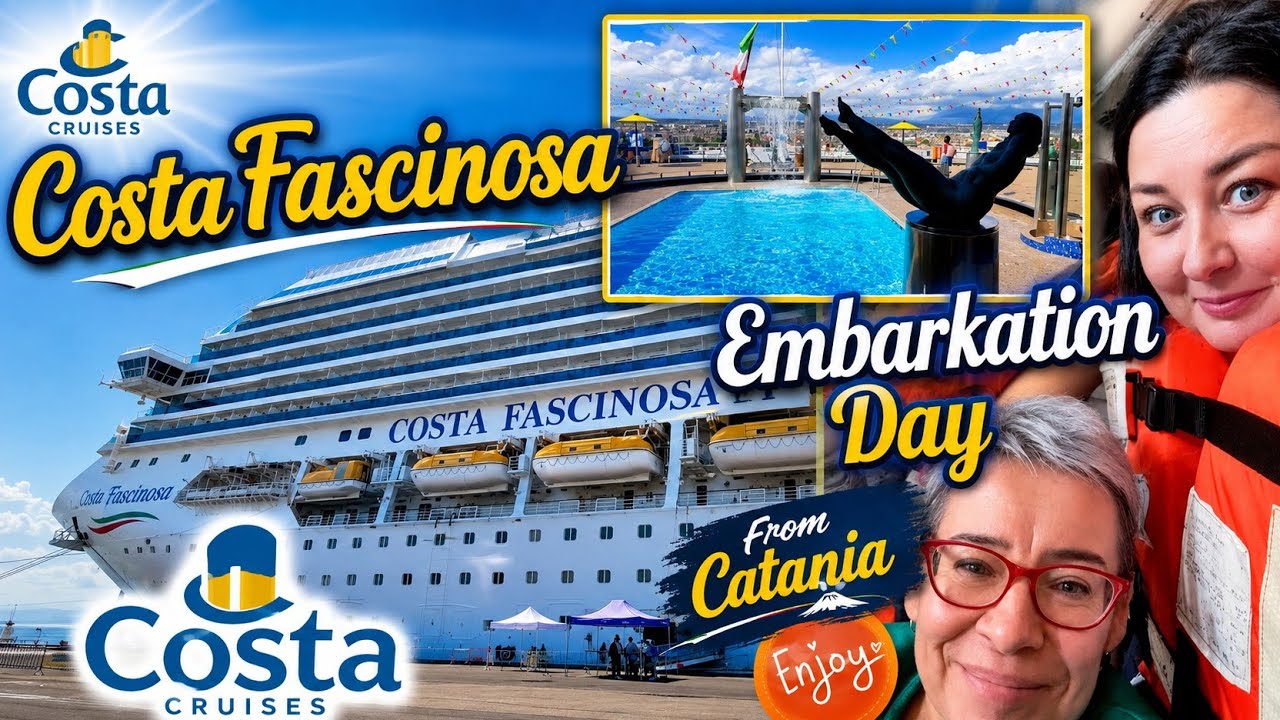 COSTA FASCINOSA Embarkation Day,Catania ITALY #costacruises #embarkation #costafascinosa