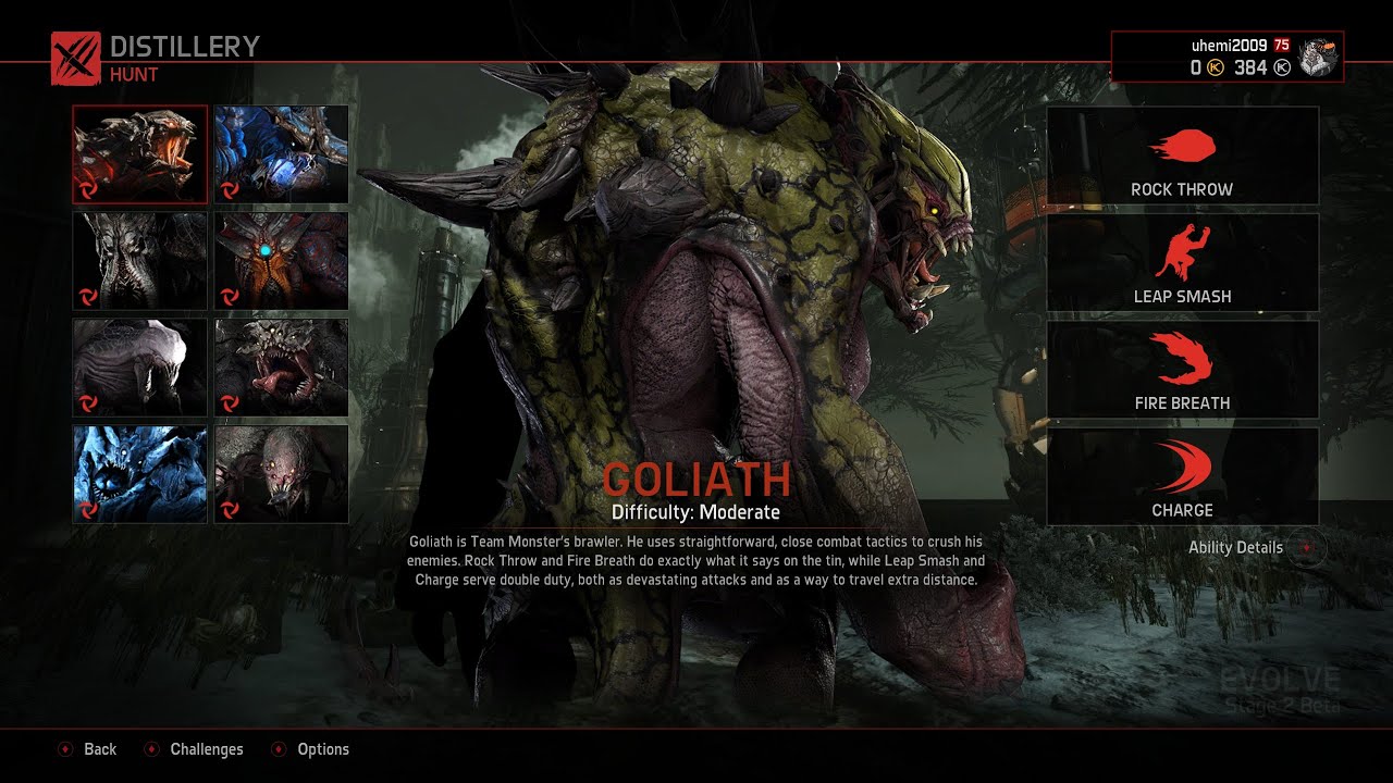 BOG Goliath - Evolve Stage 2 2023 Gameplay