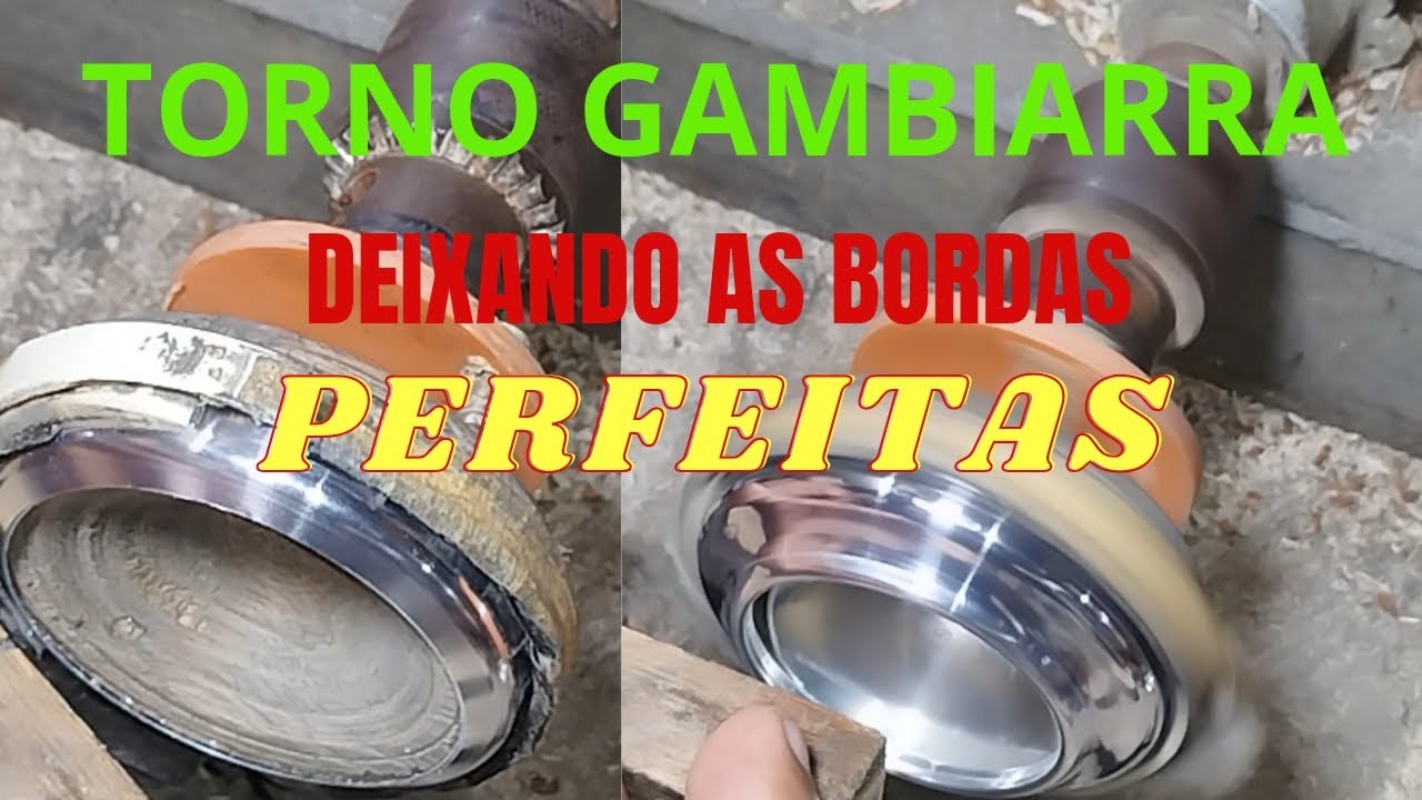 TORNO GAMBIARRA DEIXANDO AS BORDAS DAS CANECAS DE LATINHA PERFEITAS