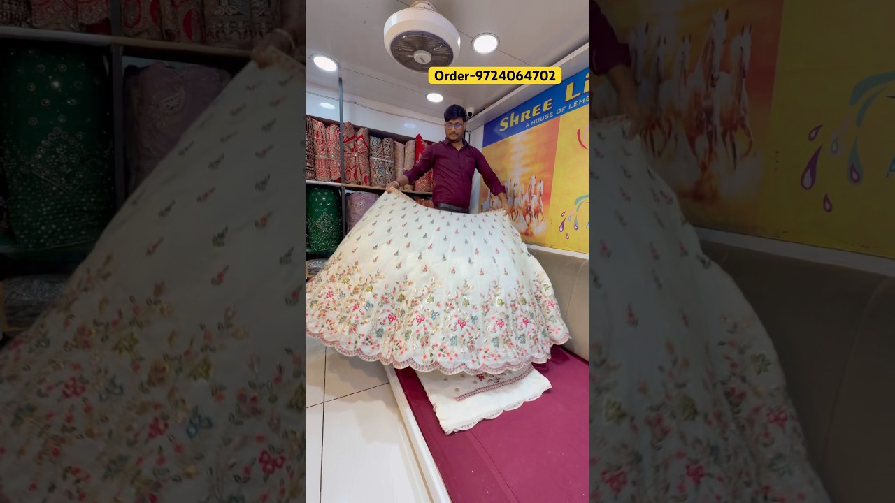 Lehenga wholesale market in Surat | Designer lehenga |  handwork lehenga | #explore #trending |