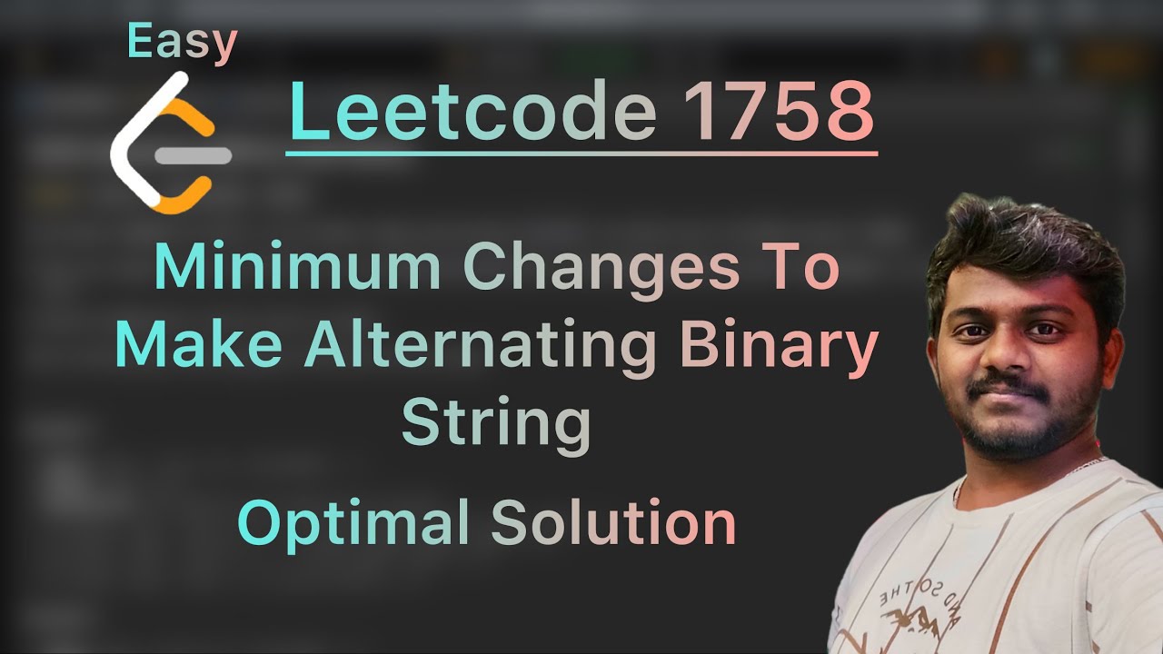 Minimum Changes To Make Alternating Binary String - Leetcode 1758