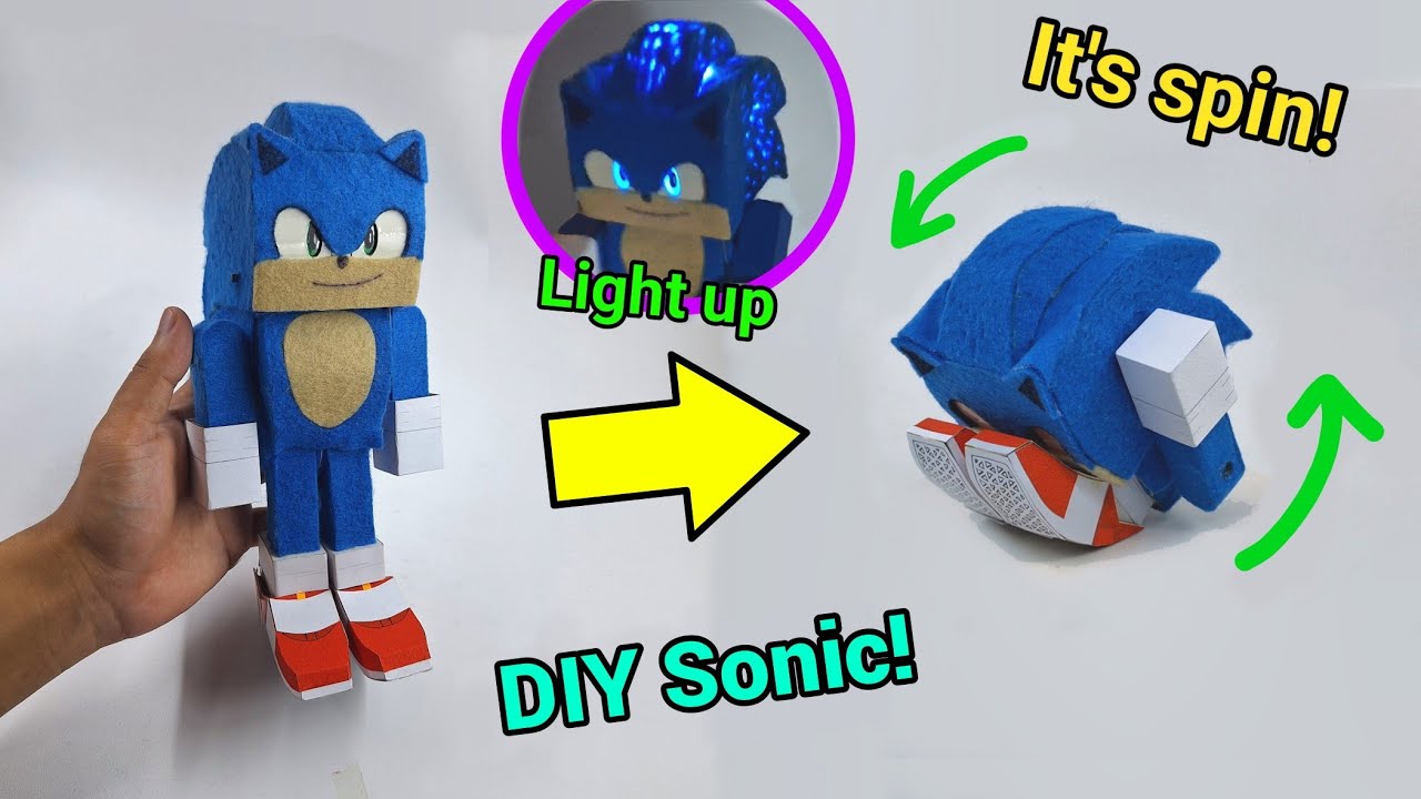 Sonic Becomes A ball, Cardboard Diy Sonic 3 Sonic the Hedgehog Movie Homemade